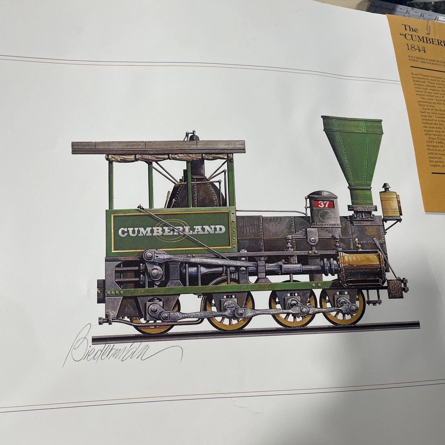 Jerome Biederman Train Prints - 6 Different Prints! READ DESCRIPTION