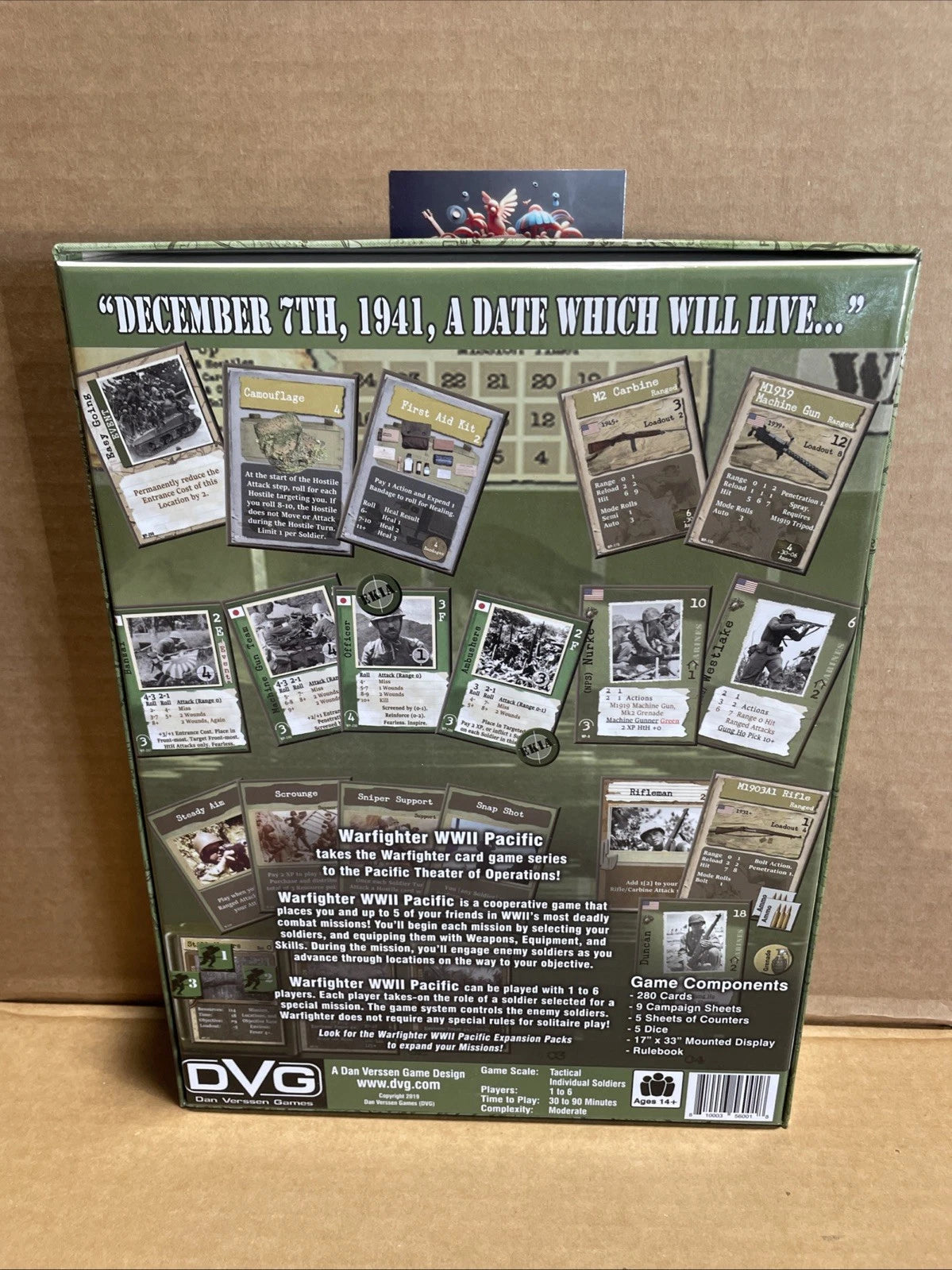 DVG Warfighter: The WWII Pacific Combat Card Game Incomplete
