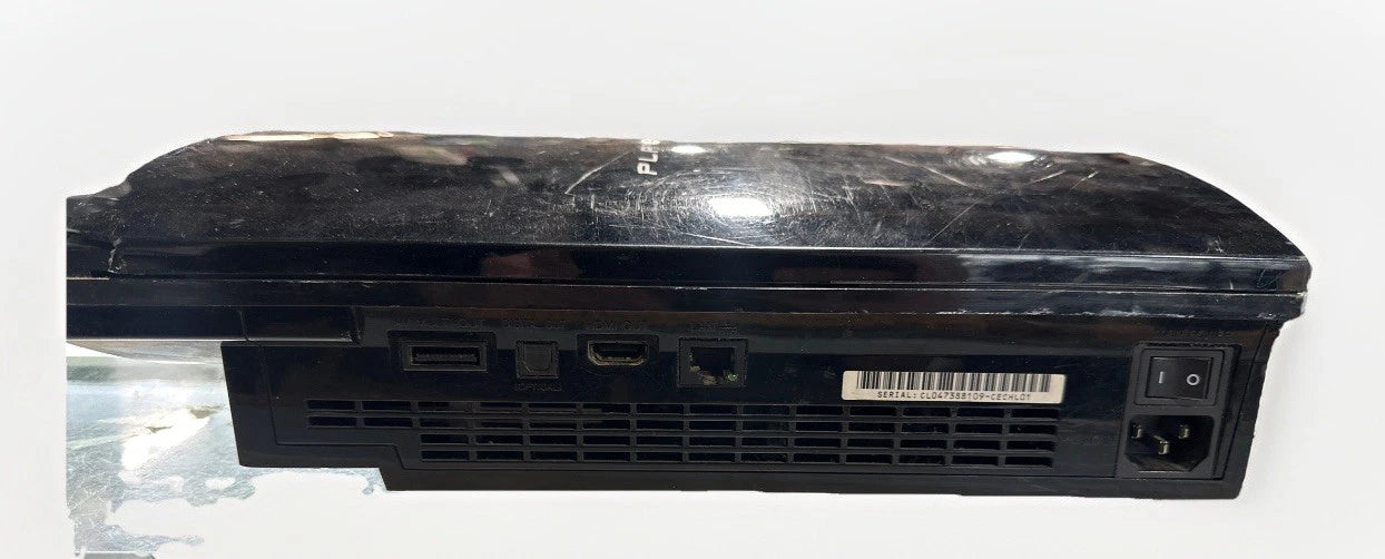 Sony PlayStation 3 CECHL01 Fat PS3 Black System Console Only For Parts Or Repair