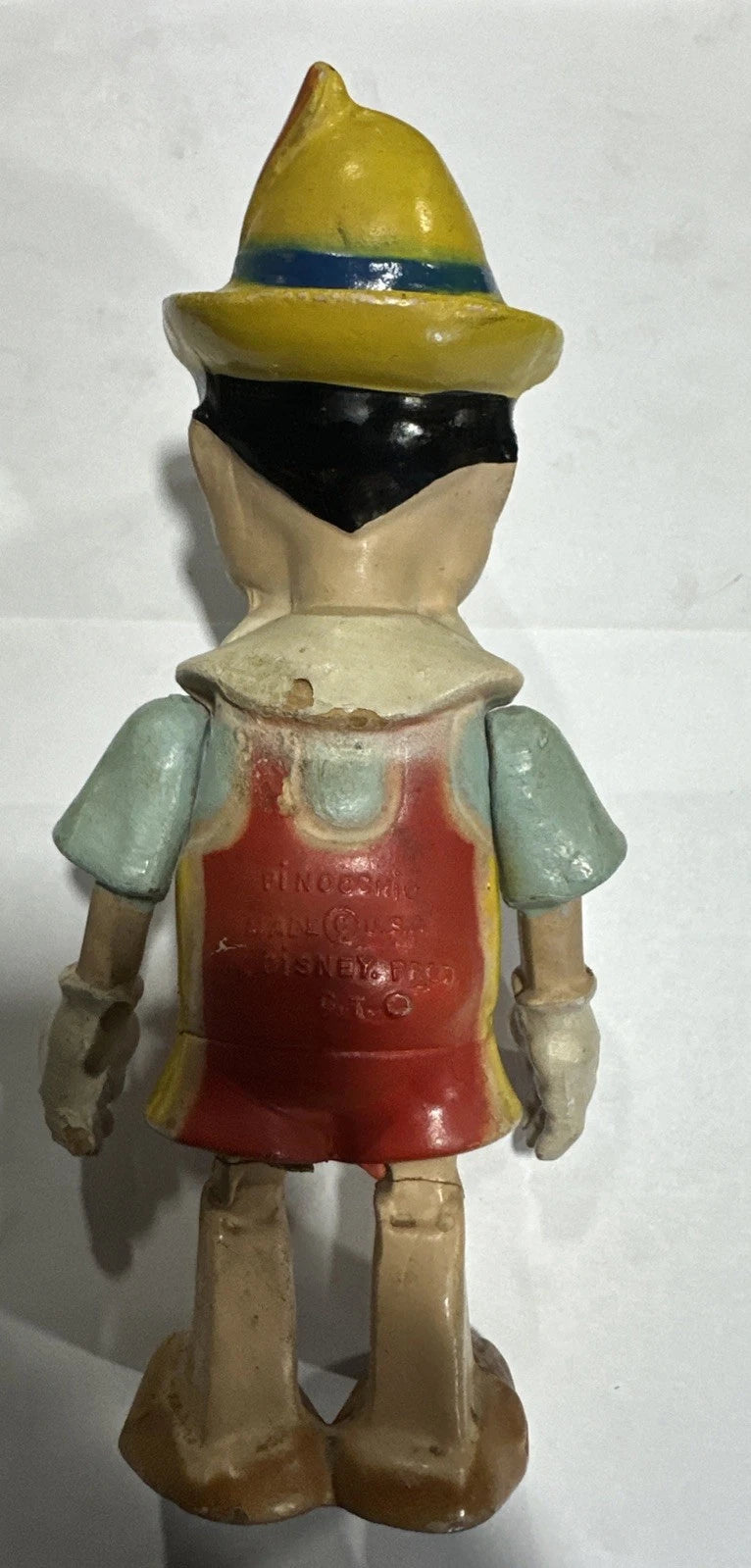 Antique Crown Toy Co 1939 10 " Pinocchio Composition Figure w/ Jointed Arms