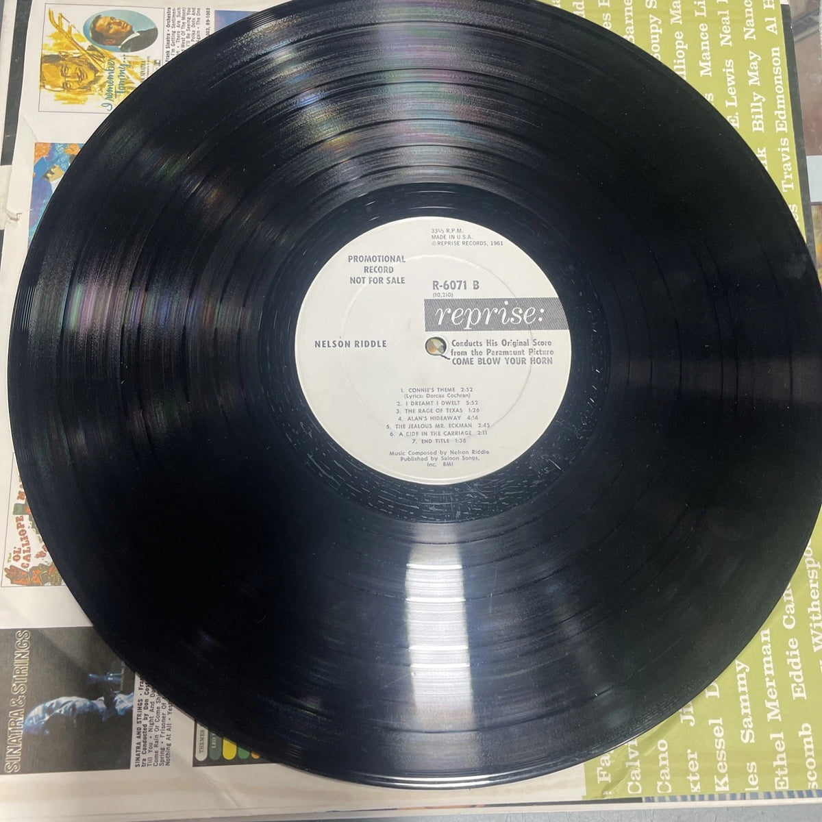 Come Blow Your Horn Records R-6071 Frank Sinatra Nelson Riddle White Label Promo