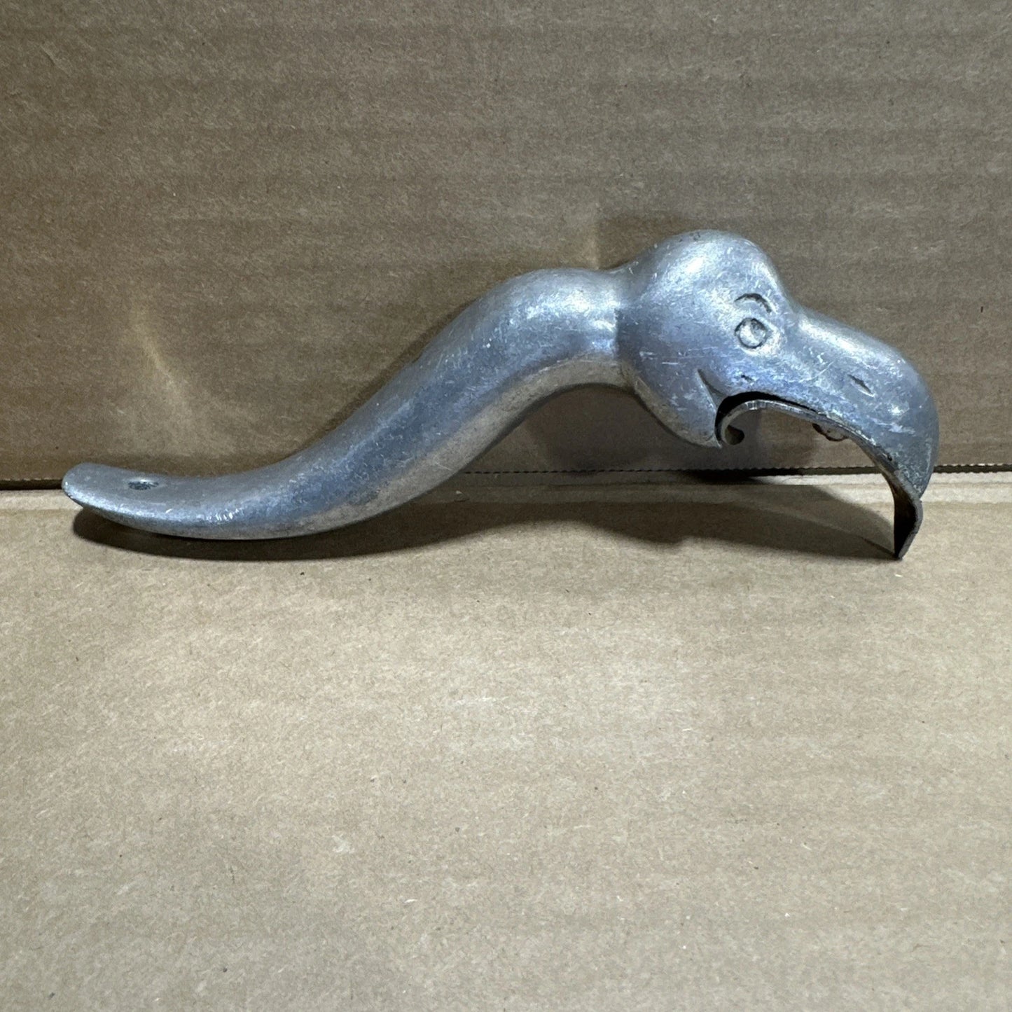 Vintage Unique TIKI Barware Breweriana Metal PELICAN Bottle Can Opener