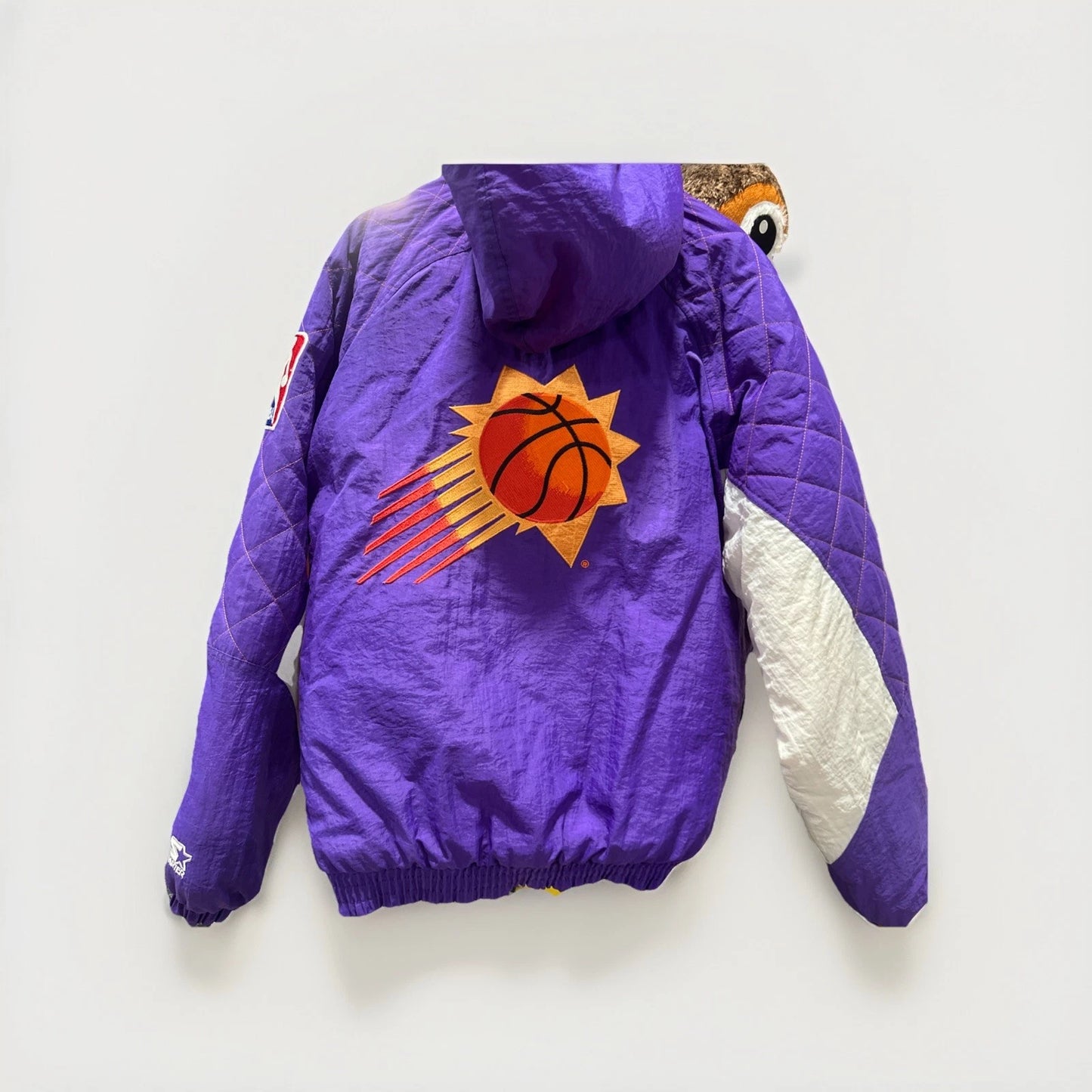 Vintage 90s NBA Starter Phoenix Suns Full Zip Hooded Basketball Jacket Size L