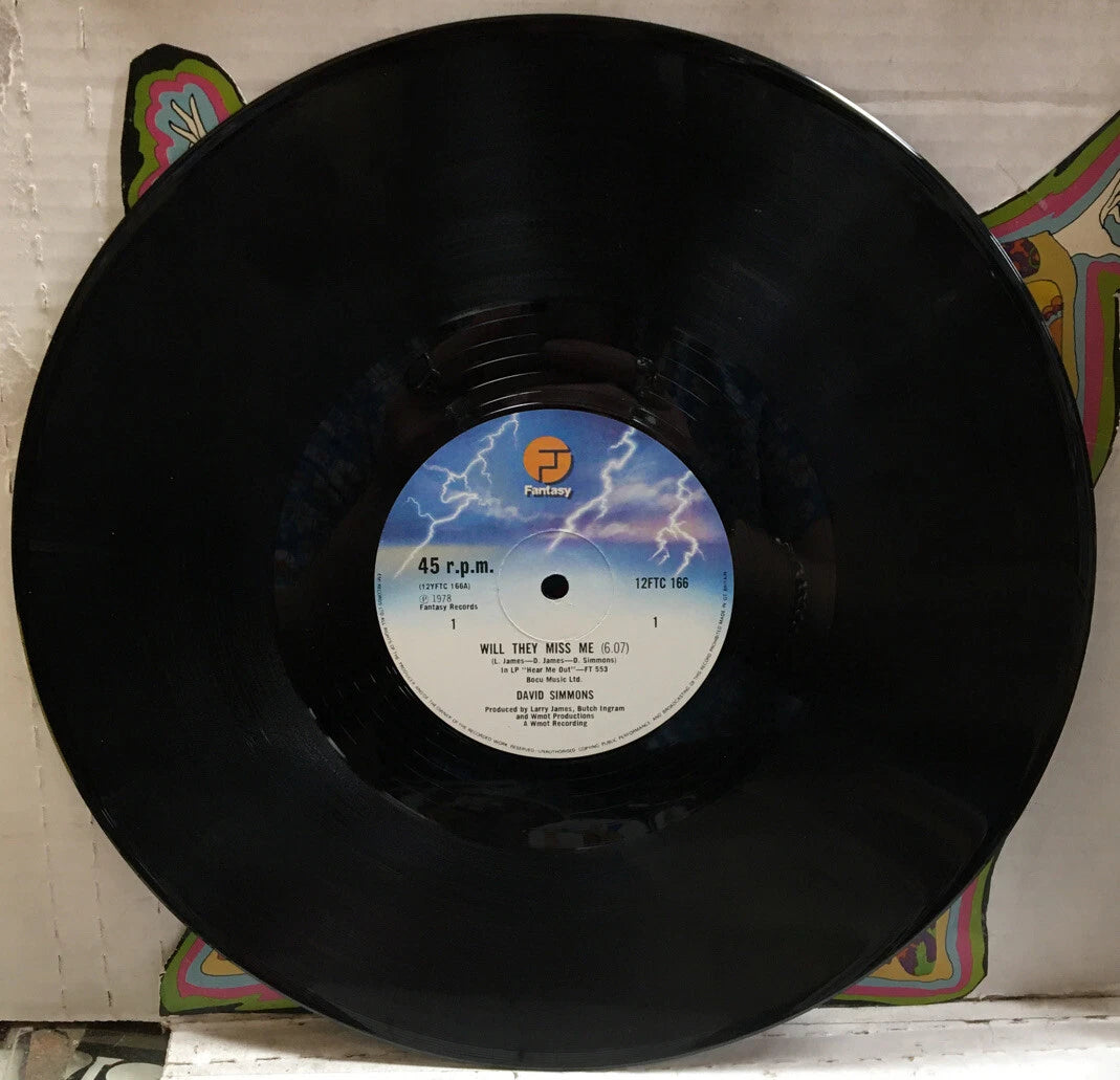 David Simmons Will They Miss Me/It’s A Shame 12” UK Import Record 12FTC166