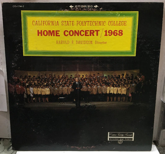 California State Polytechnic College Home Concert 1968 Record