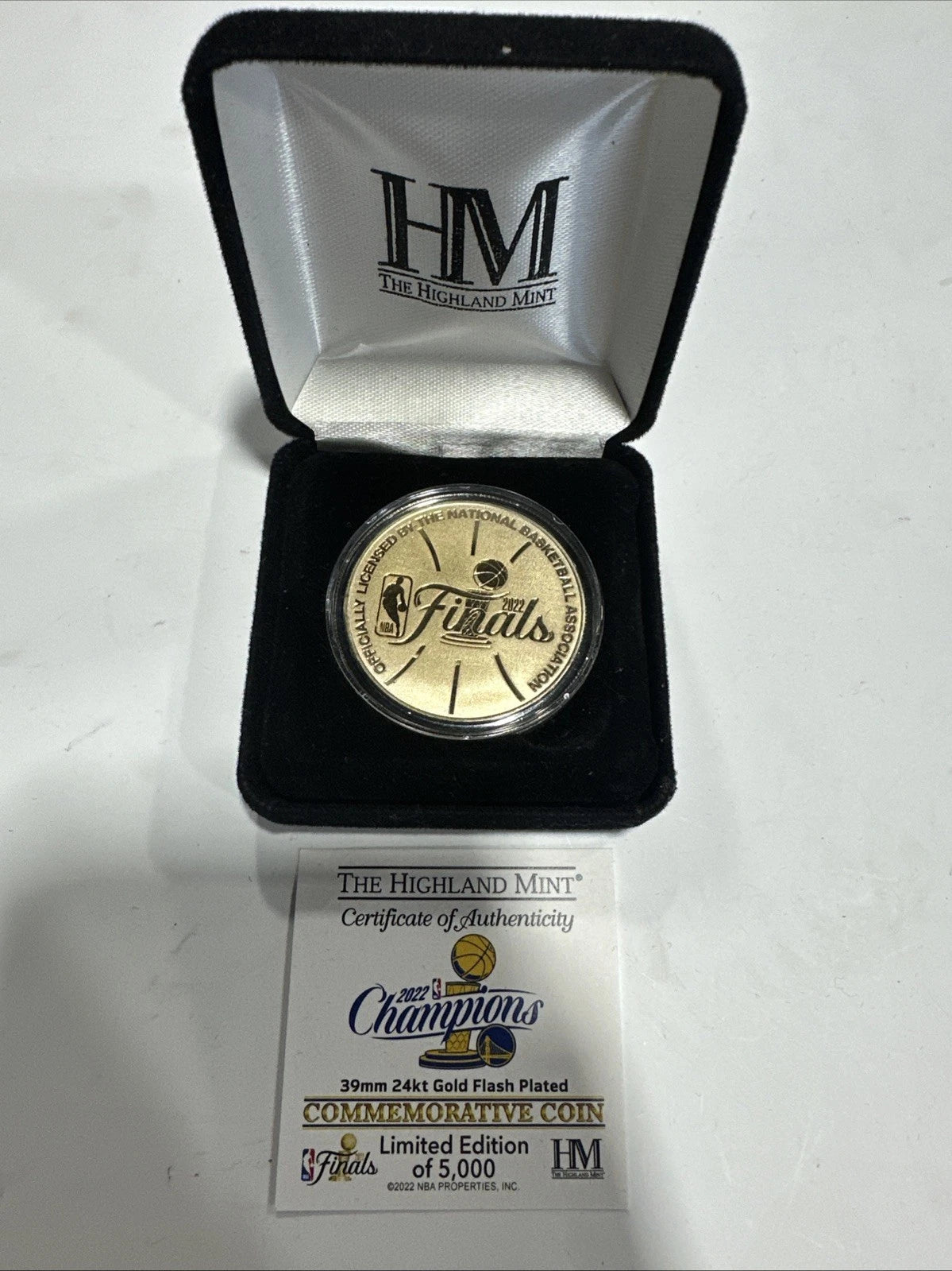 Limited Edition Golden State Warriors 2022 NBA Finals Champions Gold Mint Coin