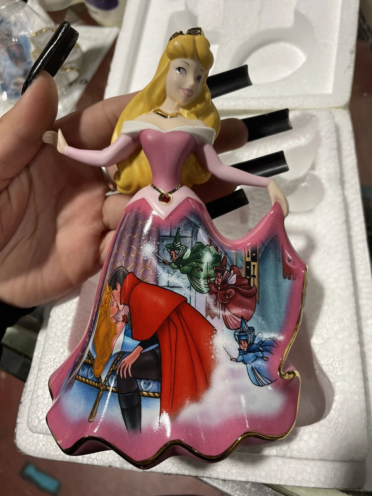 Disney Princess Bell Figure Aurora “Sleeping Beauty's Love” Bradford Editions