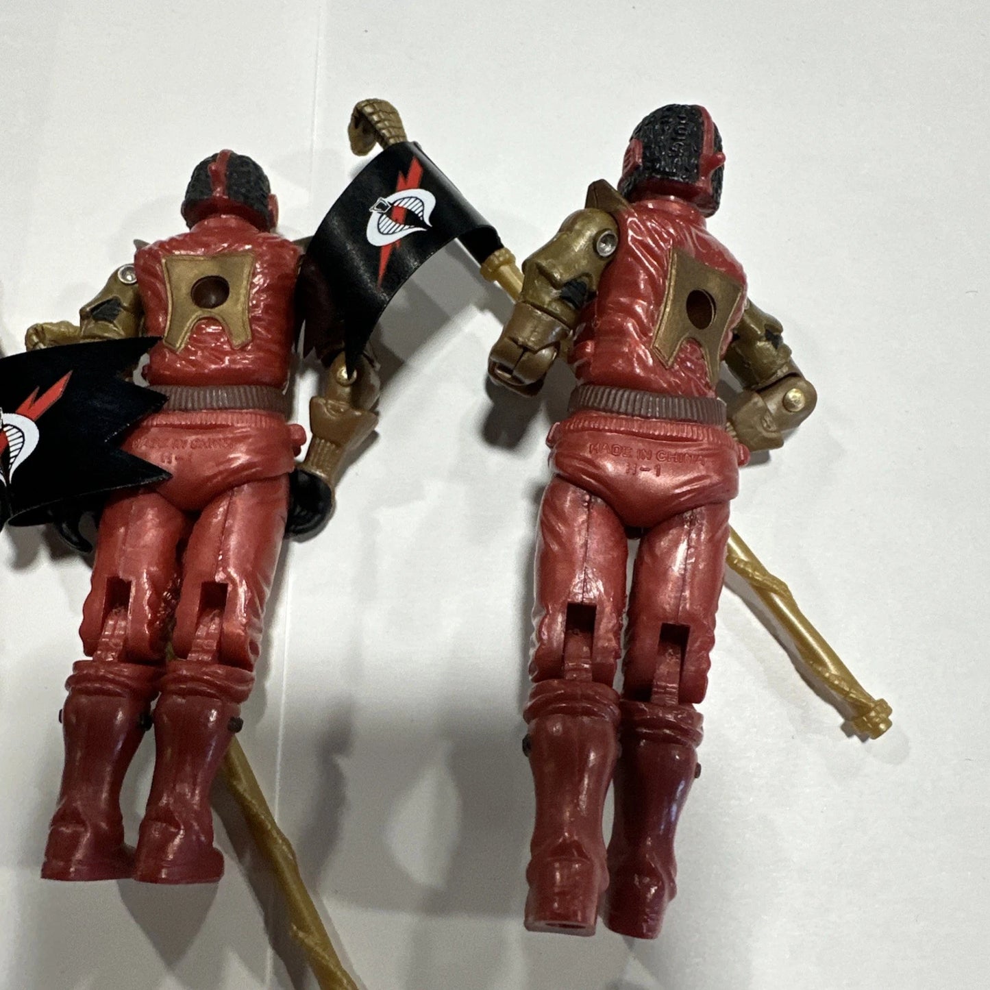 2005 GI Joe Lot Cobra Imperial Guards With Flags And Cobra Commander