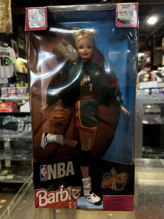 Barbie Doll Seattle Sonics Basketball 1998 Mattel # 20718 NIB NBA Team Uniform