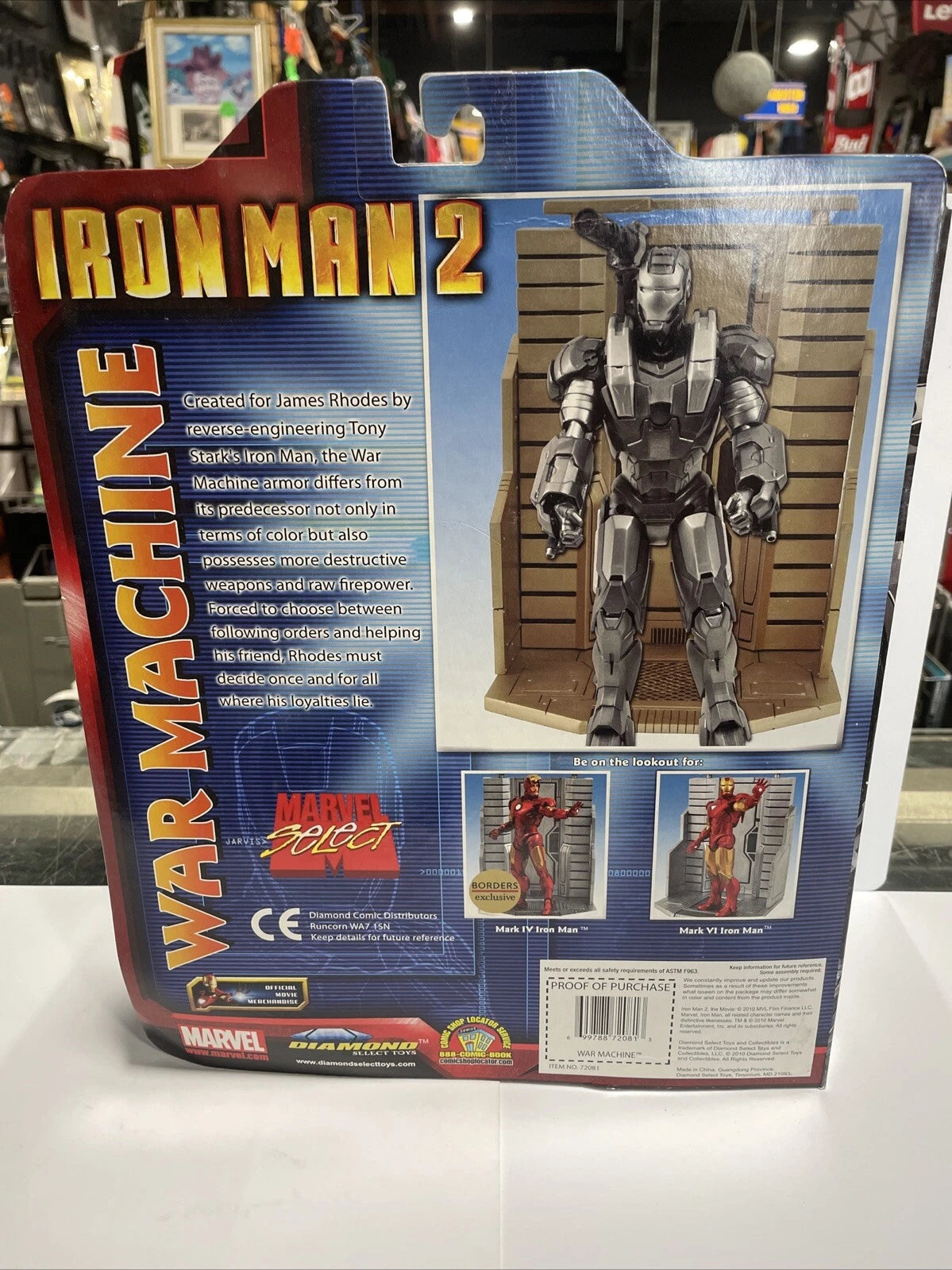 MARVEL SELECT IRON MAN 2 WAR MACHINE ACTION FIGURE New Sealed