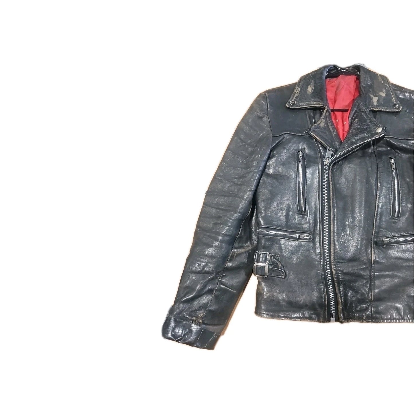 Vintage Style Leather Biker Jacket YKK Hardware?? 70's Era Rare