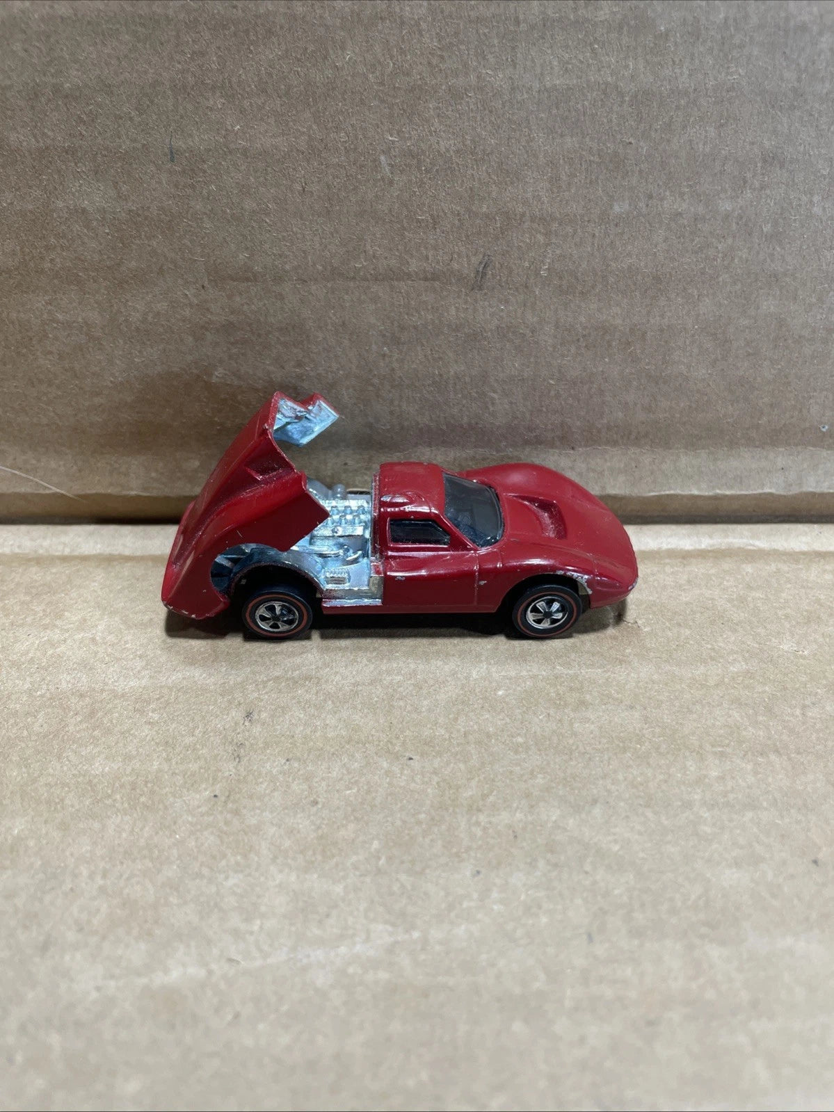 Vintage 1968 Hot Wheels Redline Ford MK IV 1:64 Mattel Red