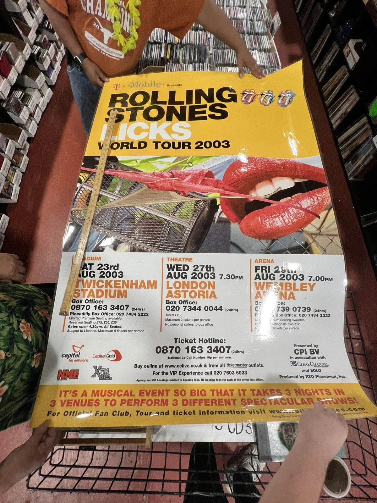 ROLLING STONES ✯ 2003 LICKS UK WORLD TOUR MUSIC ROCK CONCERT POSTER HUGE 40x60