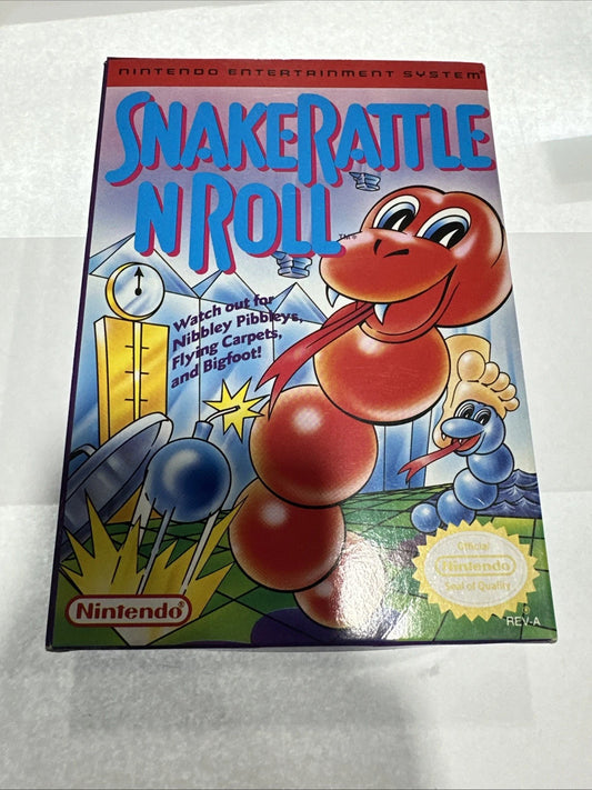 Snake Rattle 'n' Roll Nintendo NES 1991 Complete Authentic Near Mint