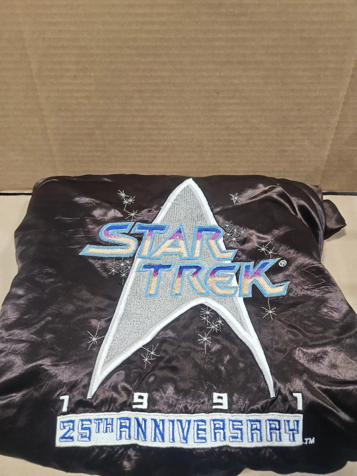 Vintage Official STAR TREK 25th Anniversary by Paramount Bomber Jacket Size XL