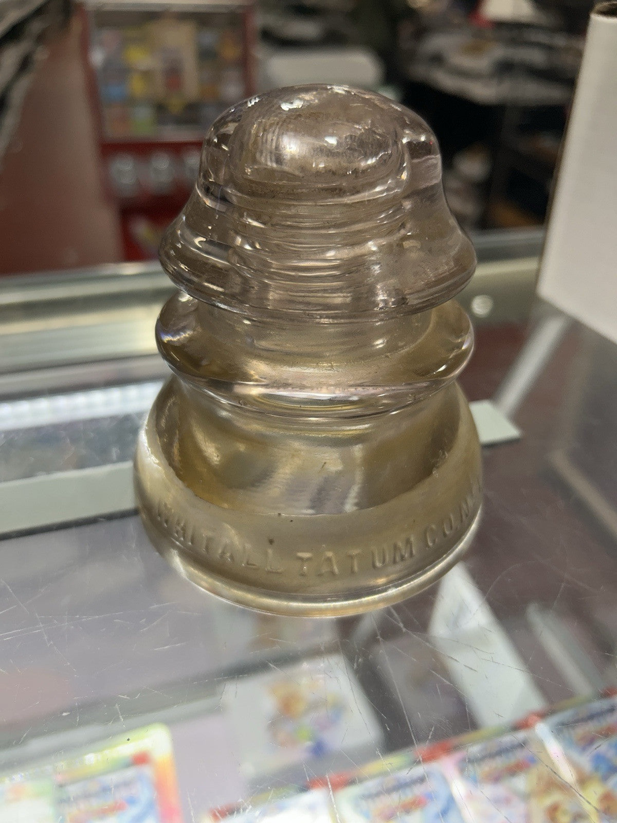 Vintage WHITALL TATUM CO. No 1 Insulator Glass