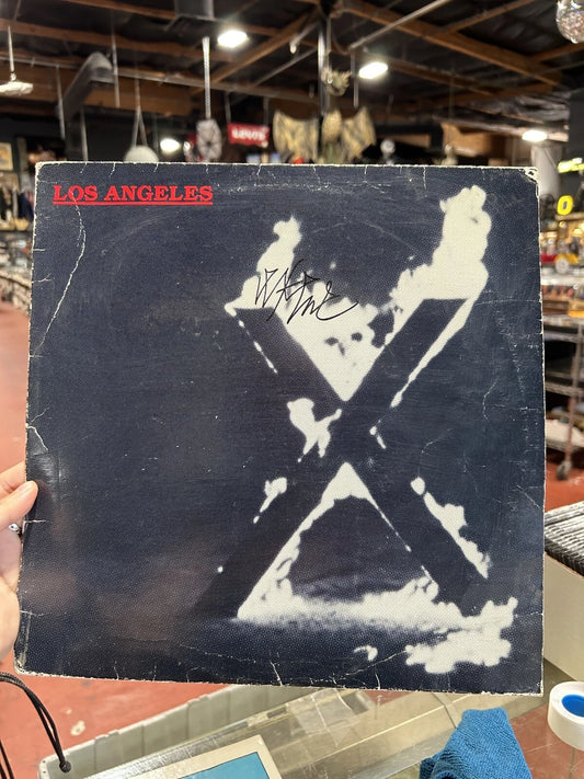 X - Los Angeles Vinyl 1980 Slash Records SR-104 signed by John Doe vg