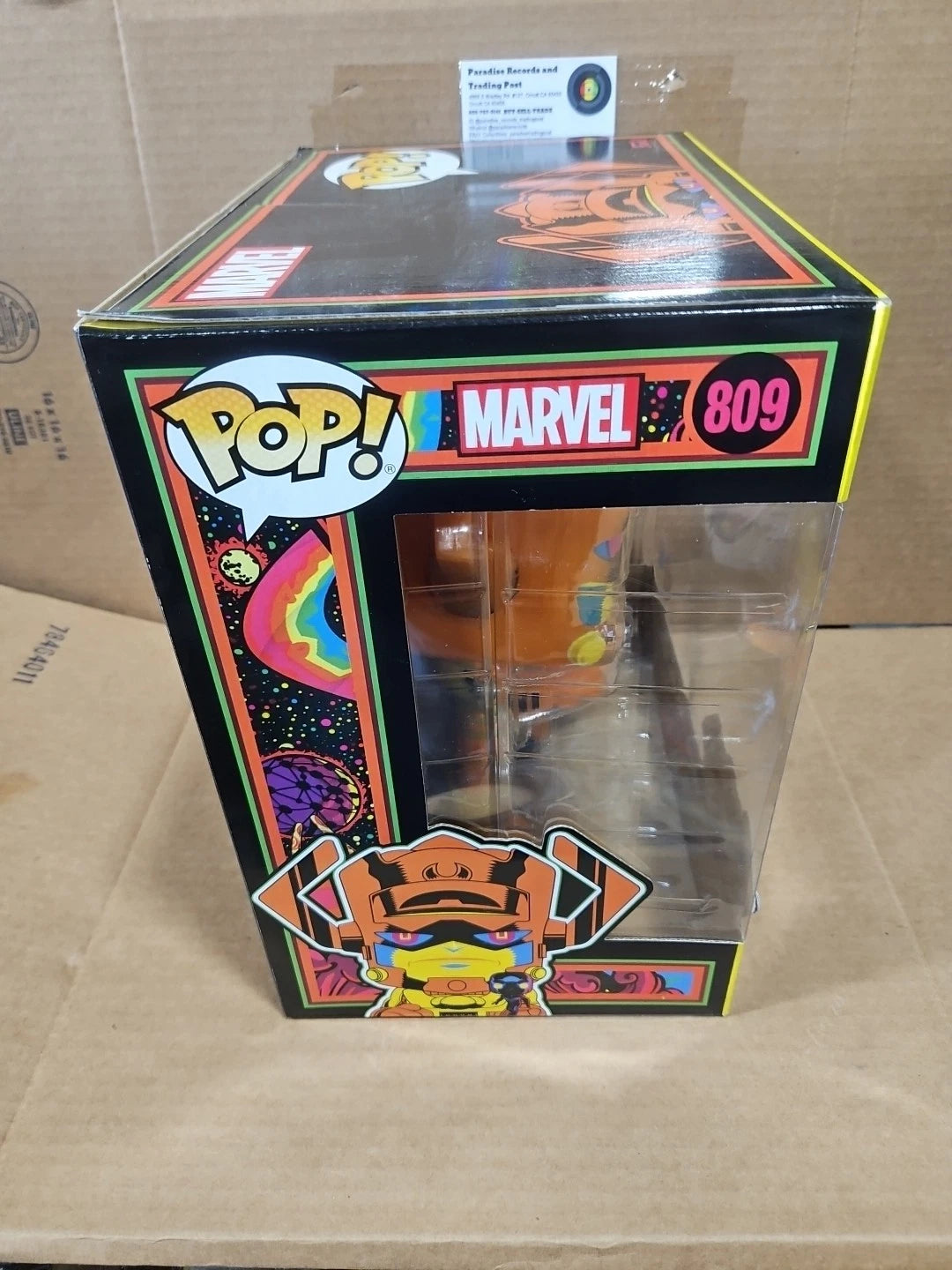Funko Pop! Jumbo Black Light GALACTUS the Lifebringer with The Fallen One #809