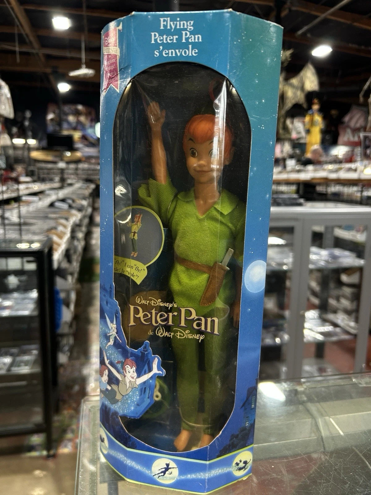 Peter Pan RARE Euro Walt Disney 1993 Flying Peter Pan New In Box
