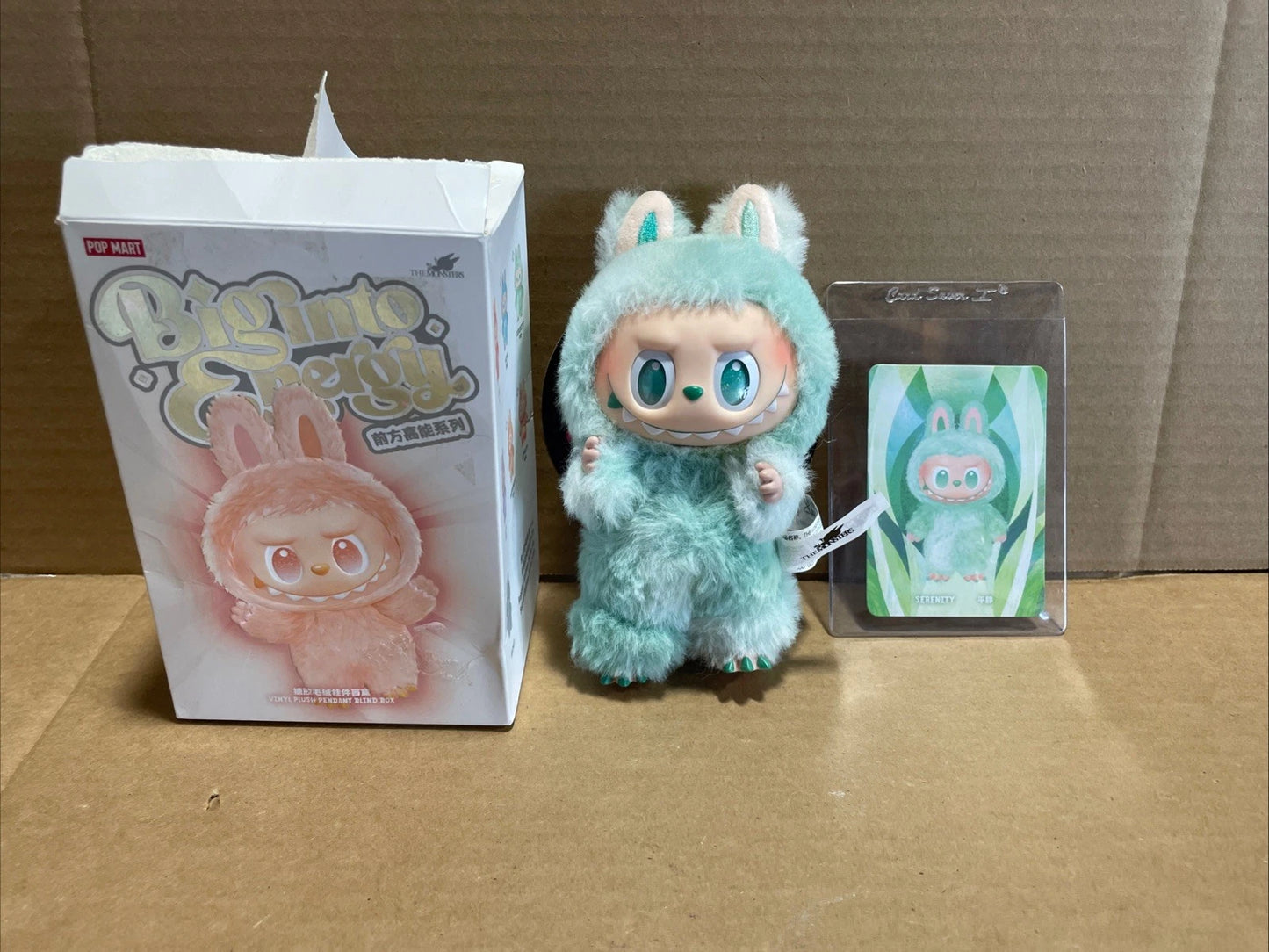 POPMART the Monsters Big Into Energy Series Labubu Serenity Authentic Open Box