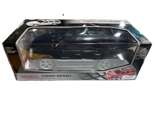 GMC Yukon Denali 1:24 Licensed Friction Car Black Diecast Model