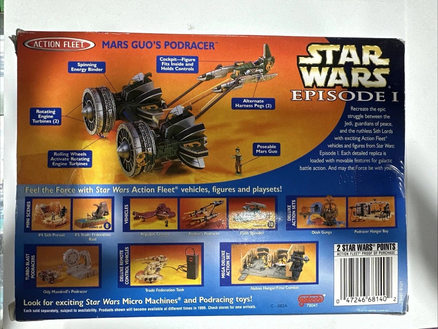 Star Wars Action Fleet MARS GUO'S PODRACER NEW MIB Episode 1 Galoob