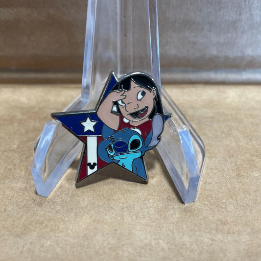 Disneyland - Lilo and Stitch - Patriotic Star Salute - Hidden Mickey - 2009 Pin