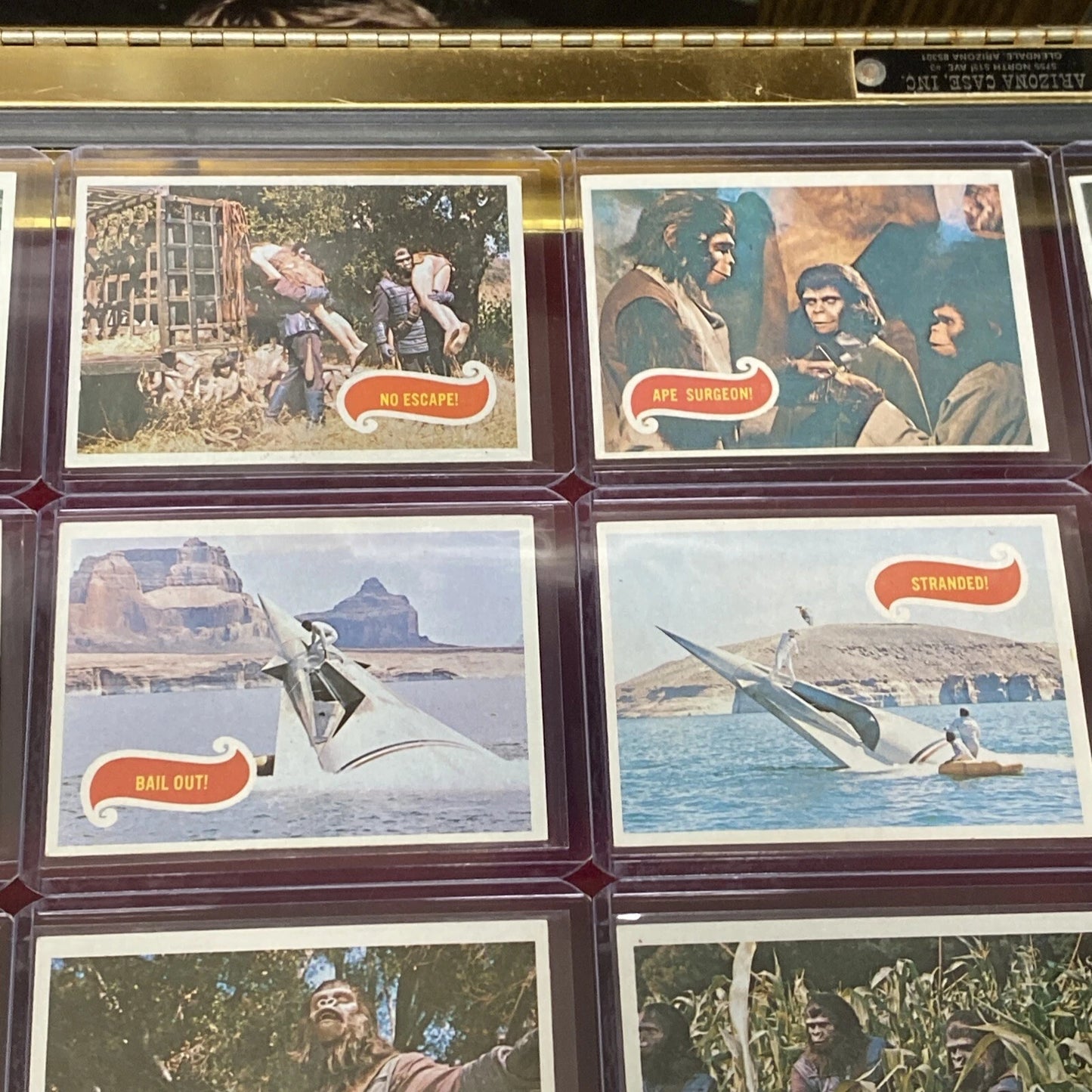 43 VTG. 1967 Planet Of The Apes Trading Cards (Sleeved & Top-Loaded) GREEN BACK!