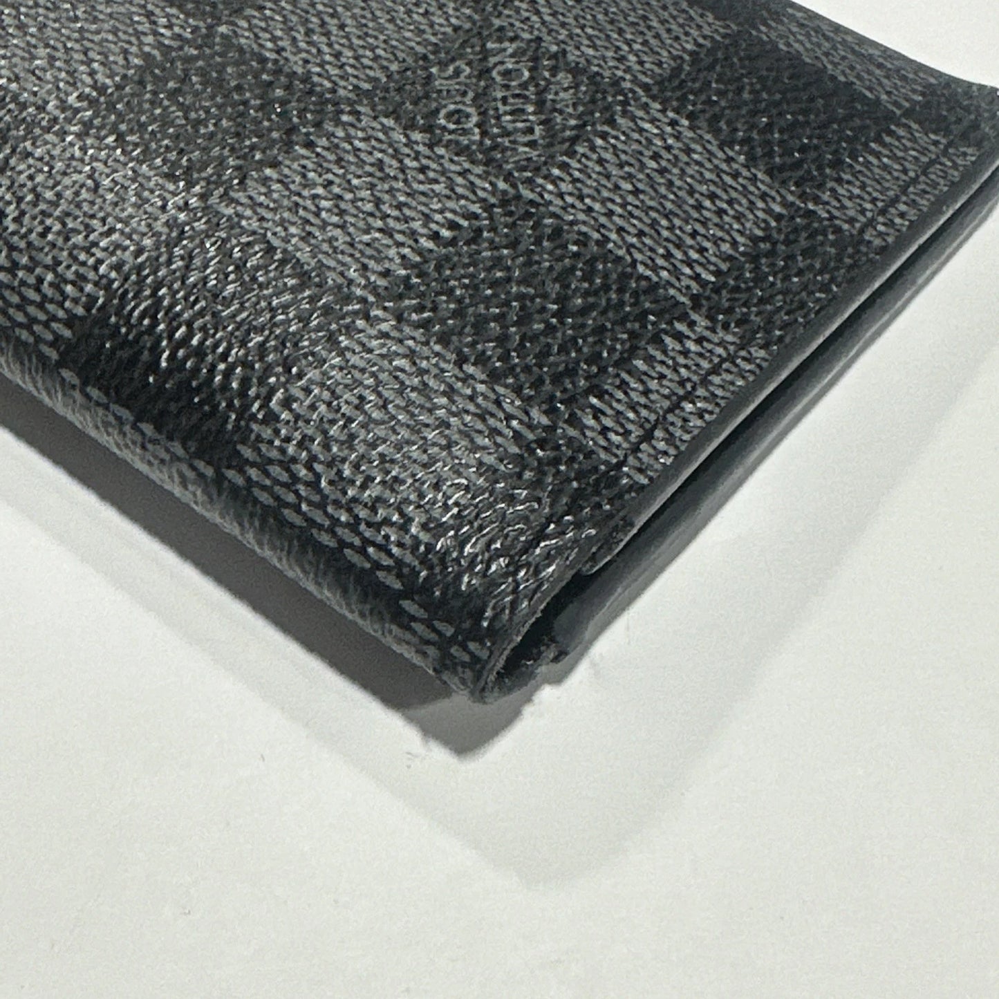 Auth LOUIS VUITTON Damier Graphite Pocket Organizer Card Case