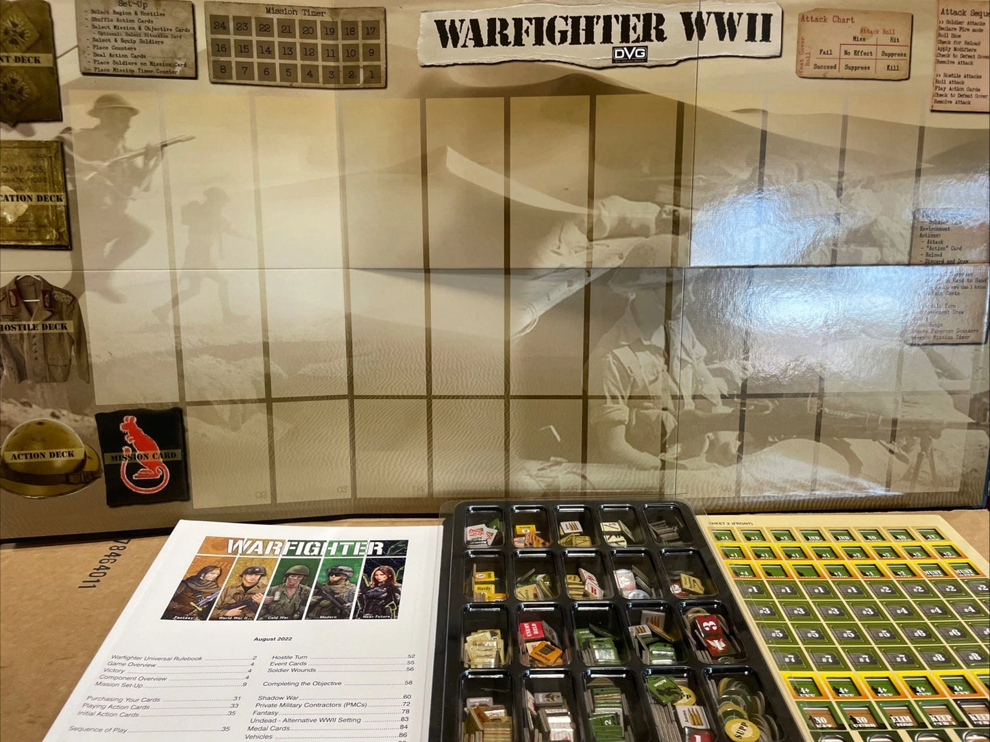 DVG Warfighter The WWII North Africa Combat Card Game Complete