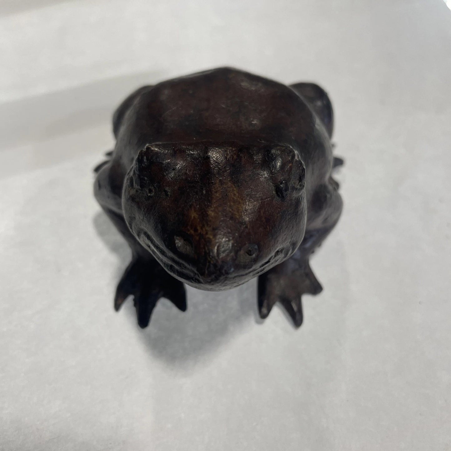 3" Small Brass Frog Statue | Brass Frog Figurine