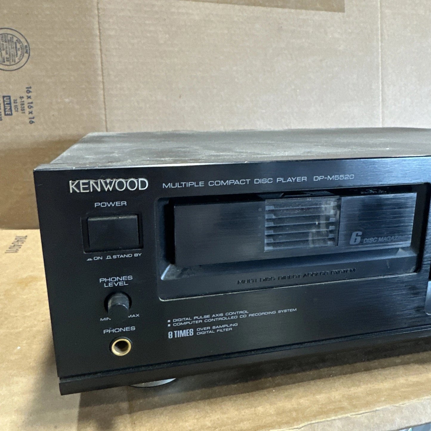 Kenwood DP-M5520 Multi CD Compact Disc Player (6 CDs) Untested