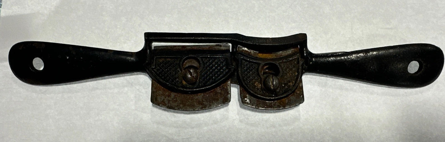 VINTAGE STANLEY NO. 60 DOUBLE CUTTER HOLLOW & STRAIGHT SPOKESHAVE W BLADES