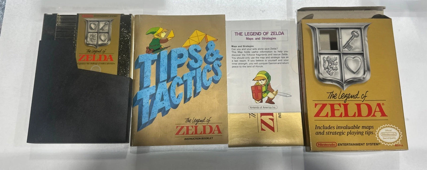 The Legend of Zelda New Nintendo NES Factory Gold Label 1987 SEALED MAP