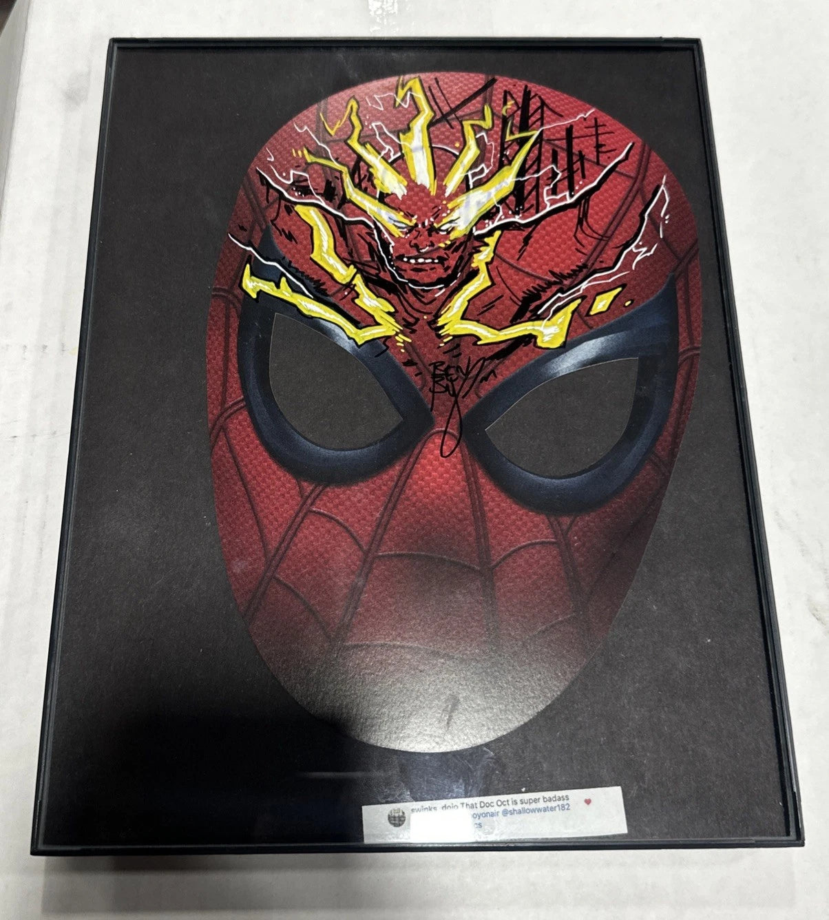 Ben Bishop Art 1/1 Signed Spider-Man Mask