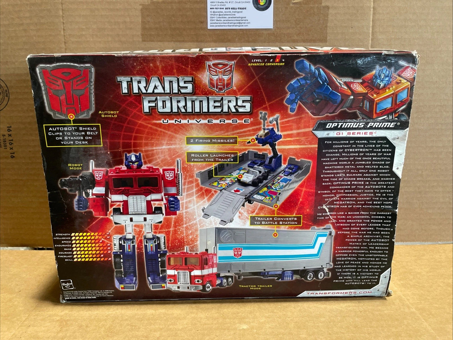 Hasbro Transformers Universe: 25th Anniversary Optimus Prime Box has Wear