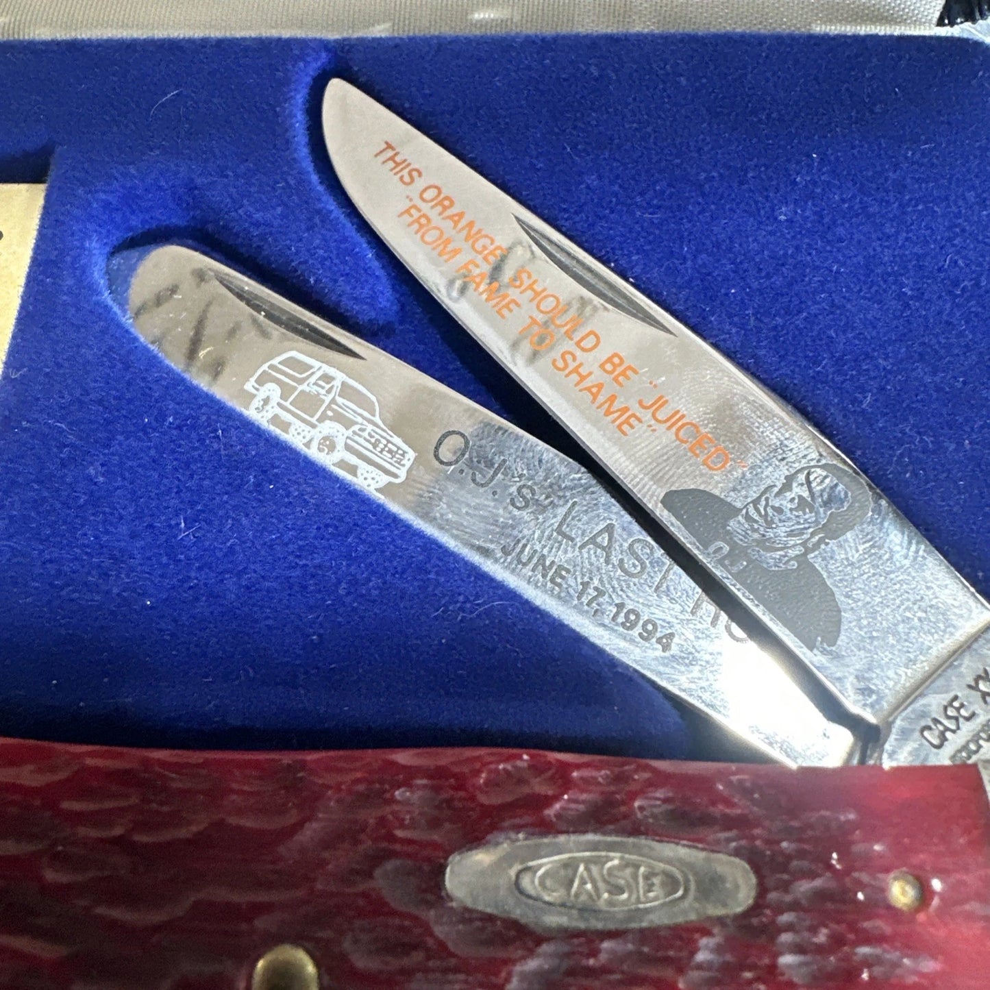 CASE XX 1994 OJ SIMPSON "LAST RUN" COMMEMORATIVE TRAPPER W/ BOX