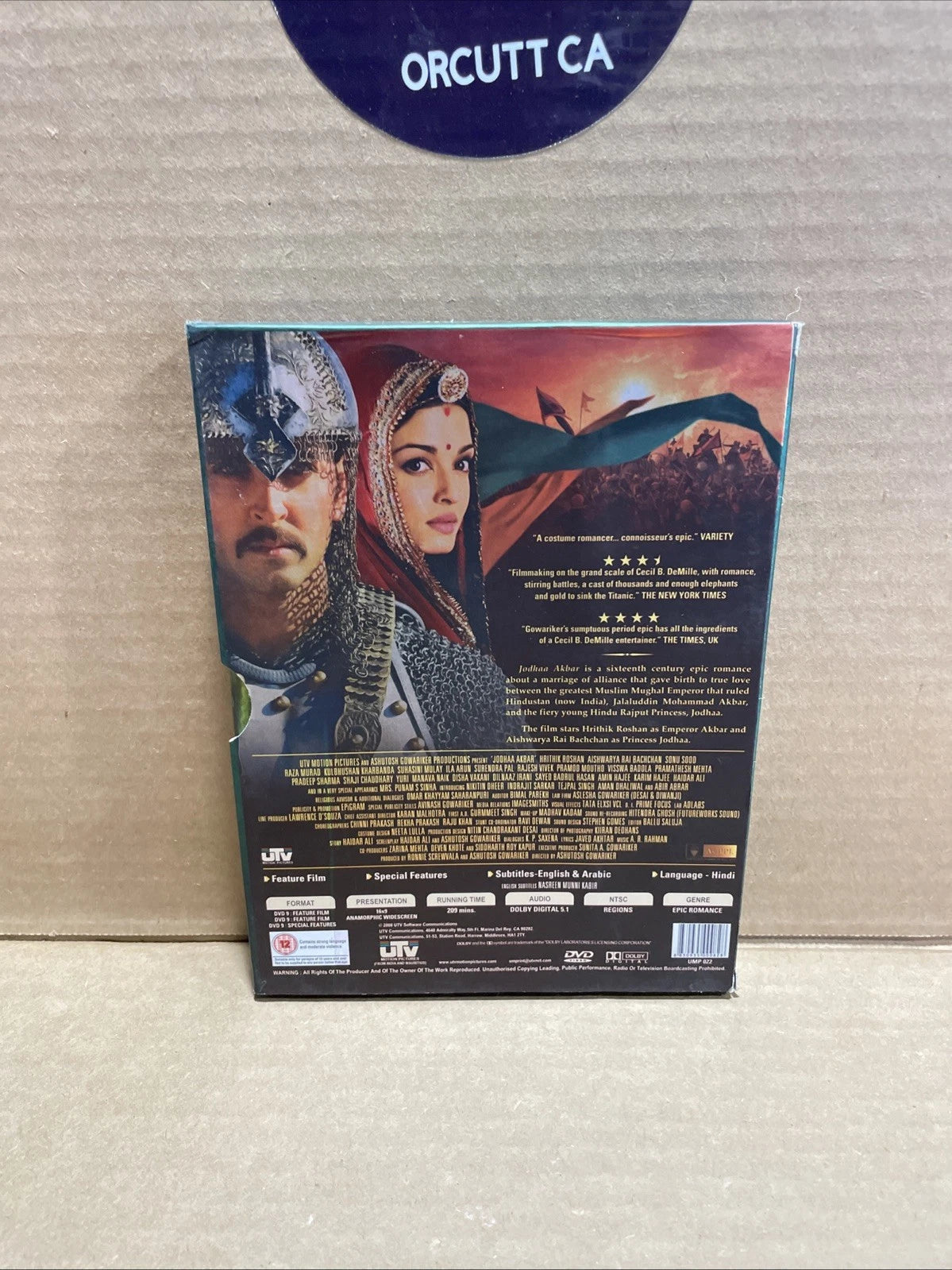 Jodhaa Akbar DVD UTV 3 Disc Collector's Edition - 2008 Roshan & Bachchan