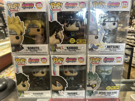 Funko Pop! Boruto lot Of 6 Funkos With Protector Cases