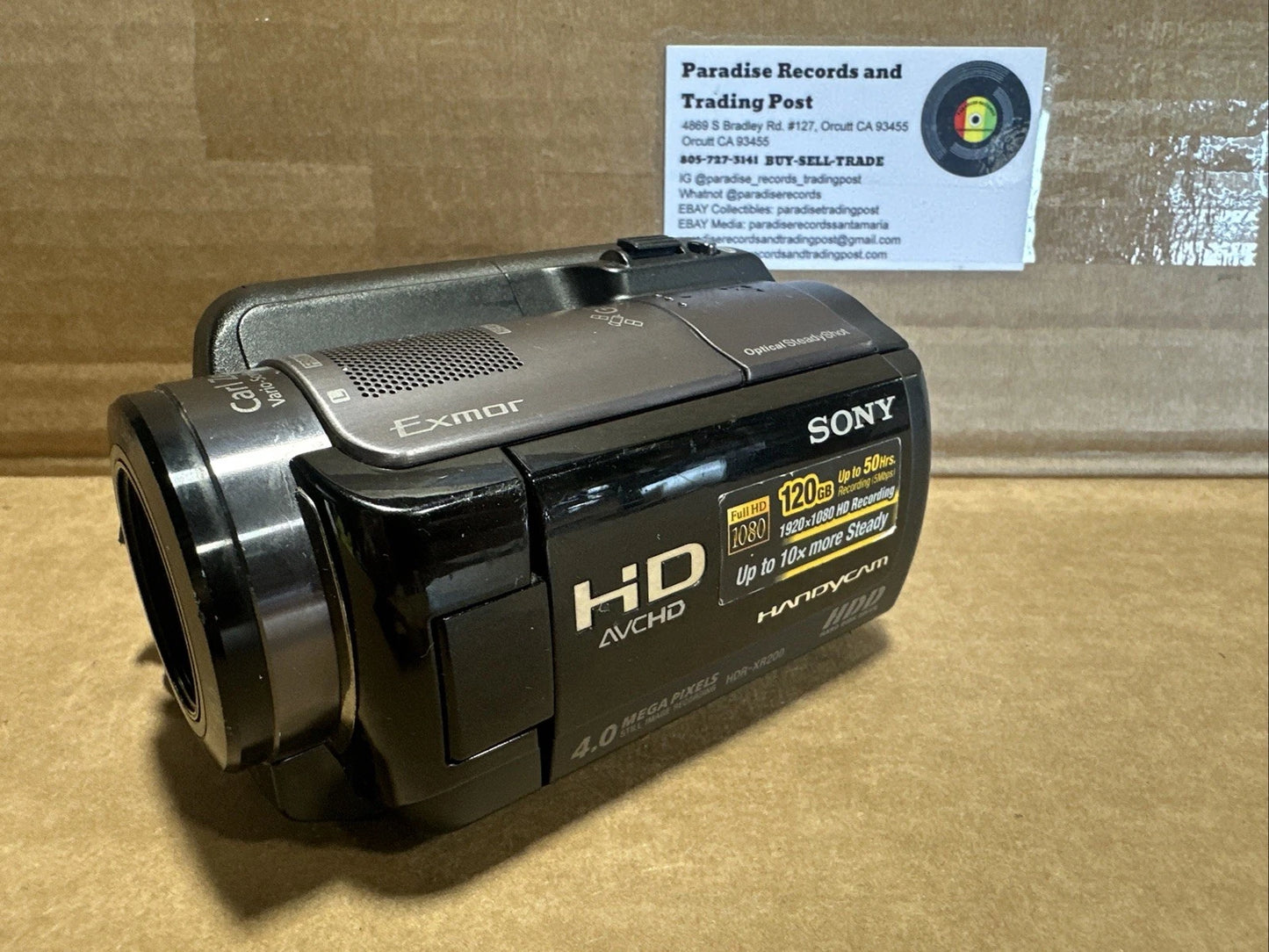 Sony HDR-XR200V 120GB HD Handycam Camcorder No Battery And Charger