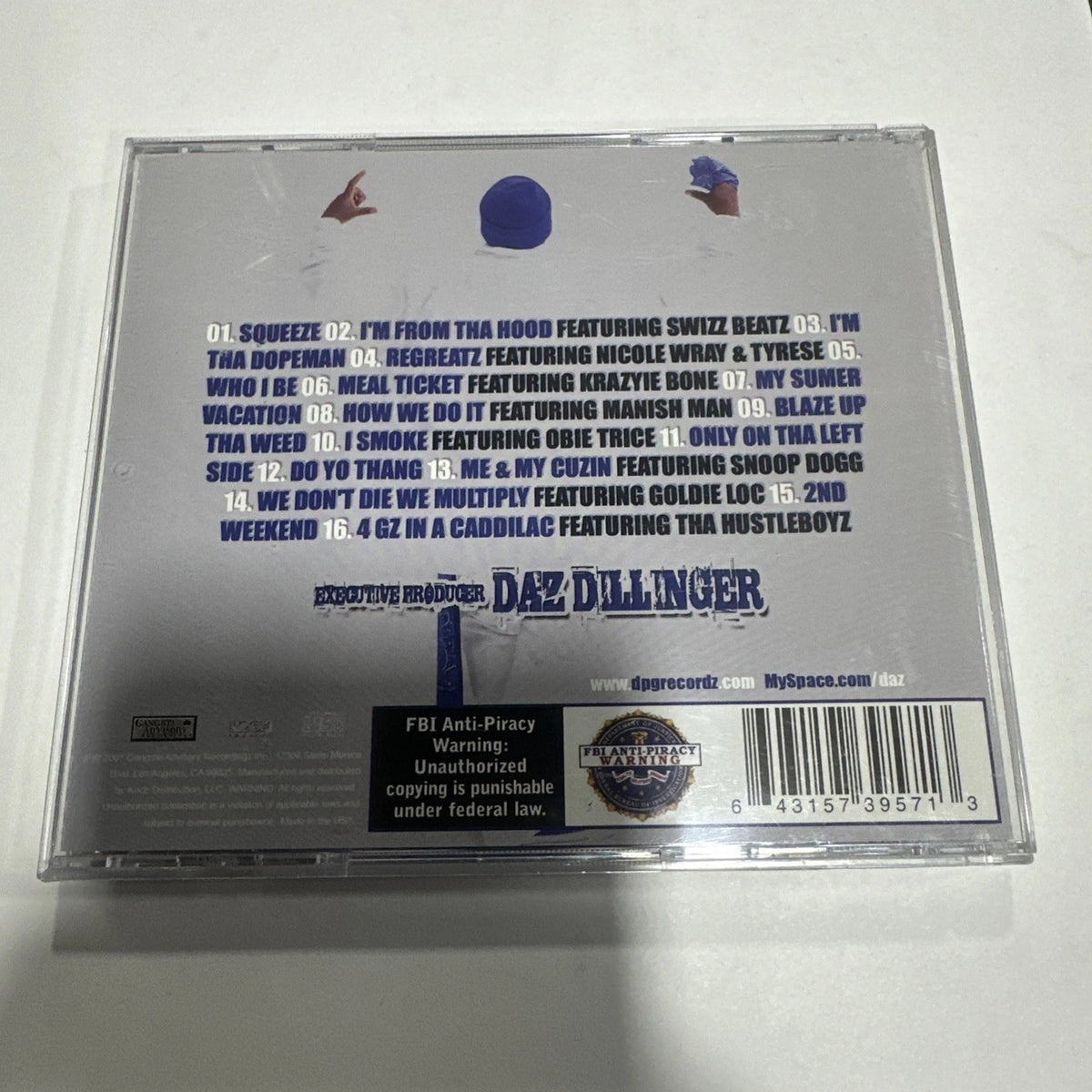Daz Dillinger "Only On The Left Side" CD 2008 EXCELLENT