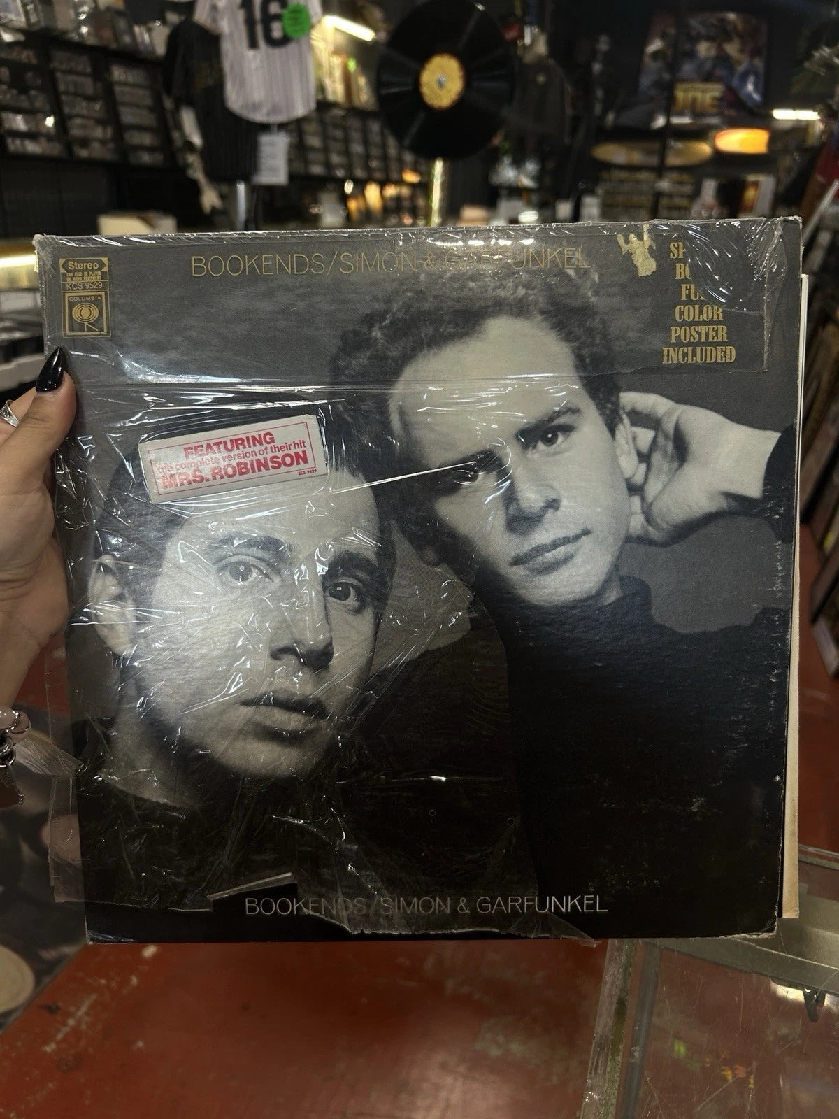 Simon & Garfunkel Bookends LP w/ POSTER Columbia KCS 9529 2 eye 1968