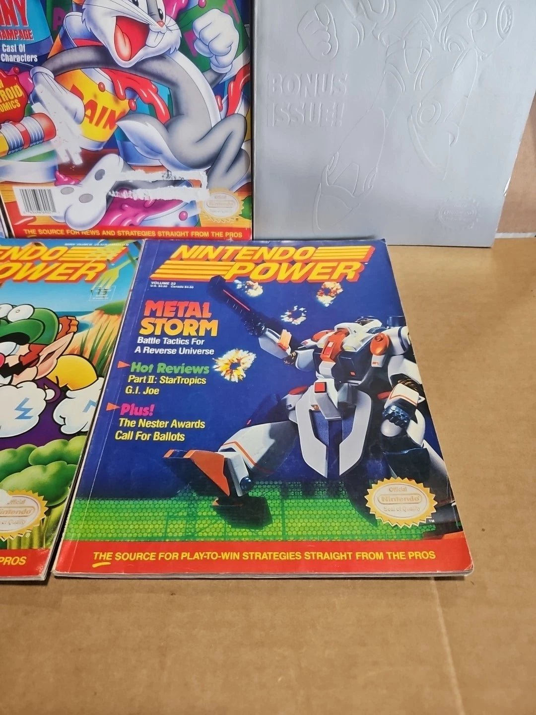 Vintage Nintendo Power Vol 57 1994 Bugs Bunny Cover Metroid Poster + 4 Magazines