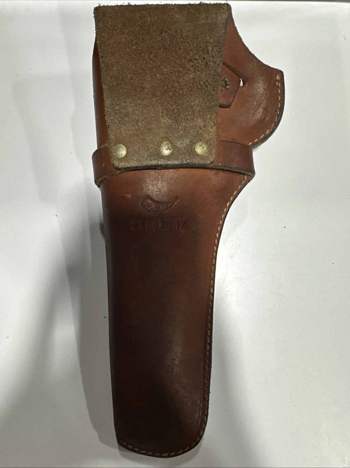 HUNTER MODEL 1100P 42 BROWN LEATHER REVOLVER HOLSTER w/ Custom Leather Work