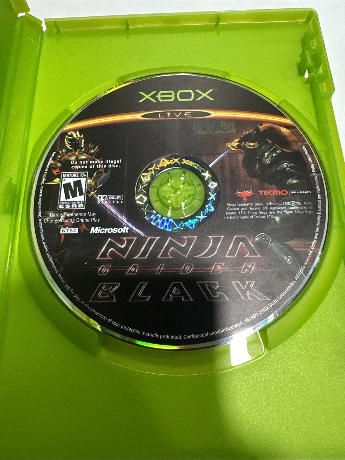 Ninja Gaiden Black (Microsoft Xbox, 2005) No Manual
