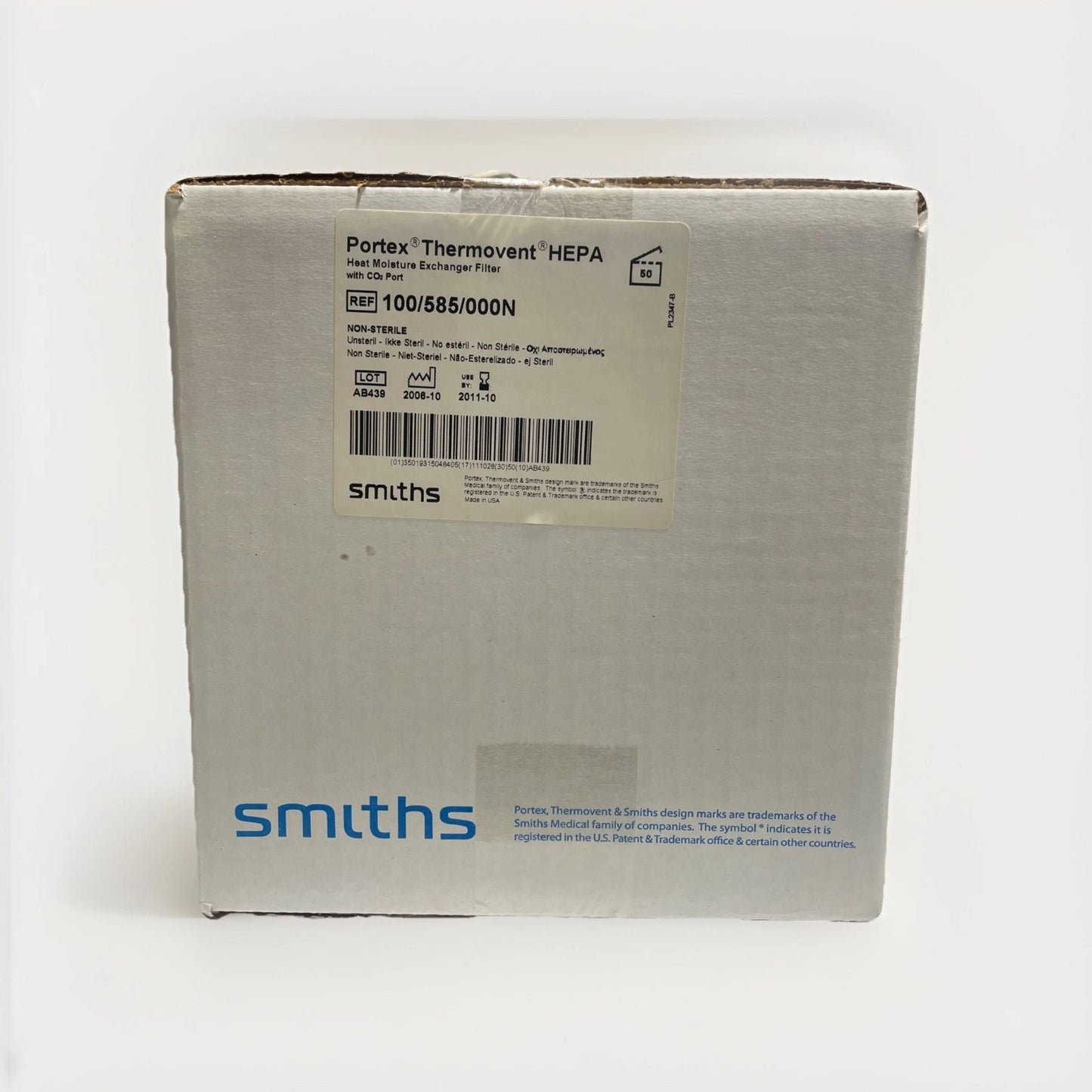 Portex Thermovent HEPA Heat and Moisture Exchanger Filter 100/585/000N SMITHS