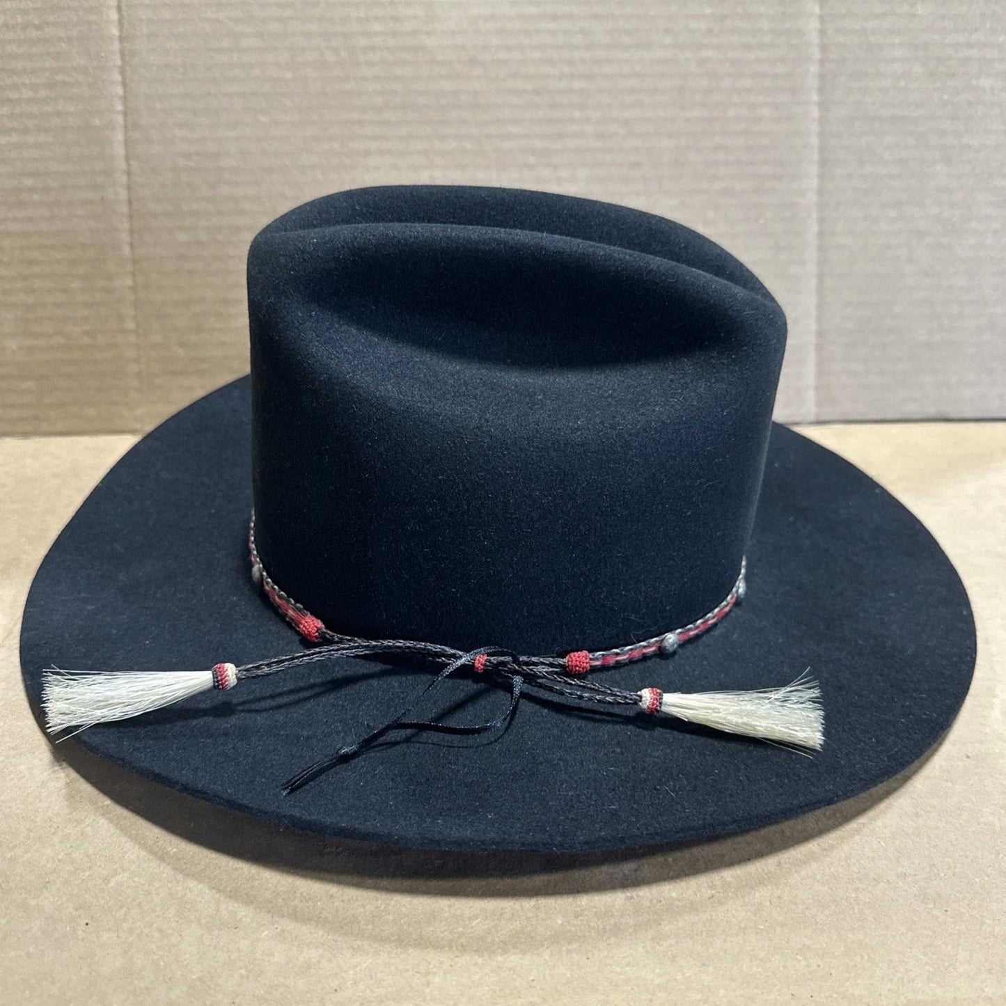 Stetson 4X Beaver Black Cowboy Hat Size 6 7/8 John B Stetson Company