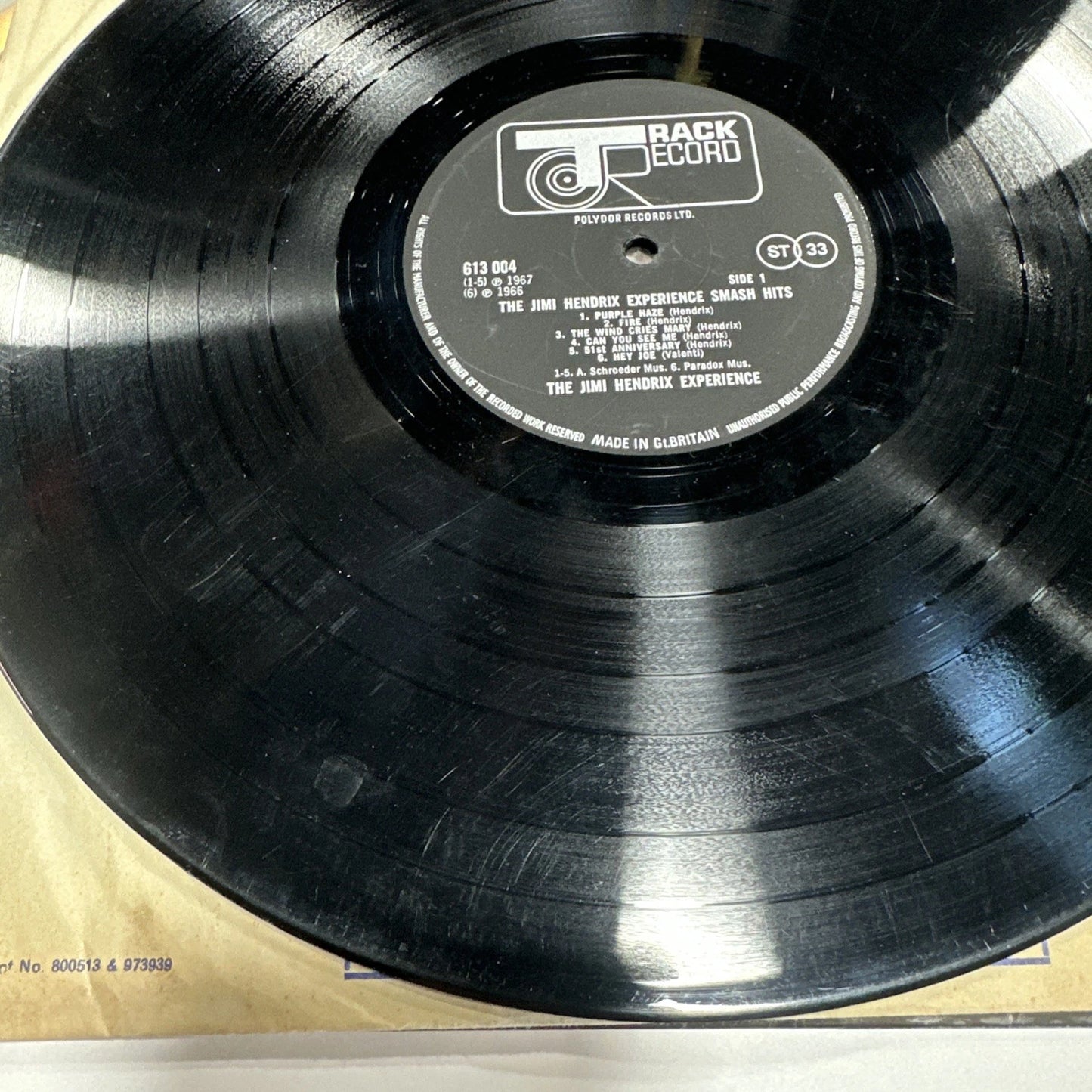 Jimi Hendrix SMASH HITS 1968 UK LP 1st Press STEREO 613004 vg