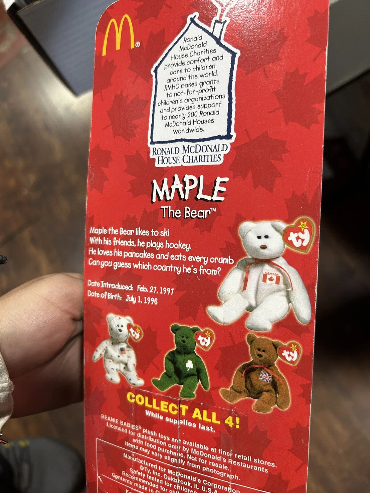 MAPLE The Bear Rare Ty Beanie Baby