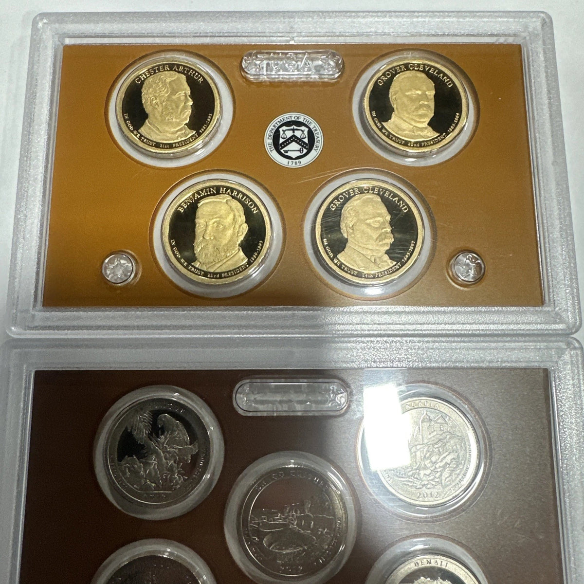 2012 US Mint Proof Set 14 Piece Clad Set w/ National Park Quarters, Presidents